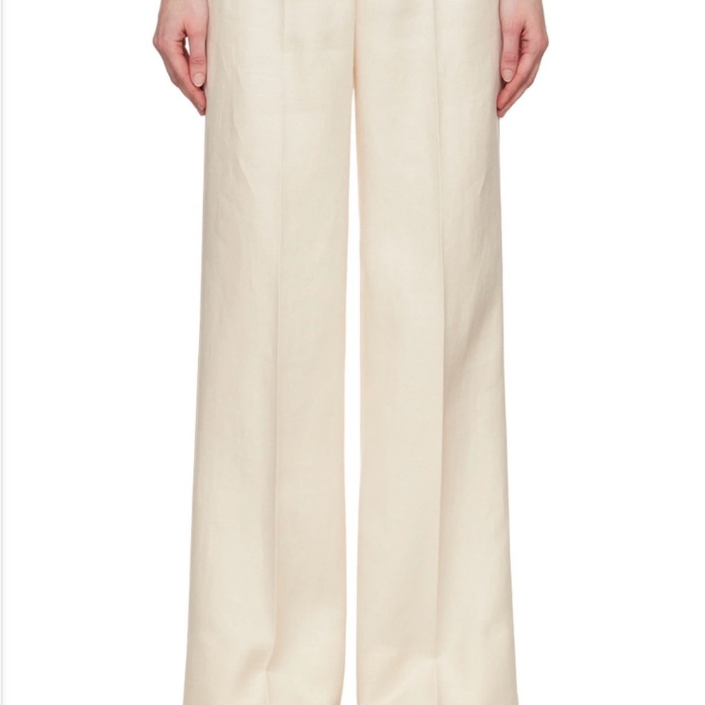 MaxMara Beige High-Waist Trousers - Picture 3 of 7